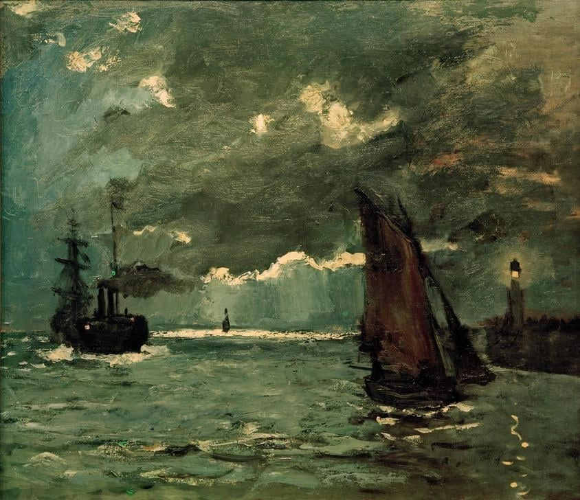Un paesaggio marino, spedizione al chiaro di luna - Edinburgh, National Gallery of Scotland
